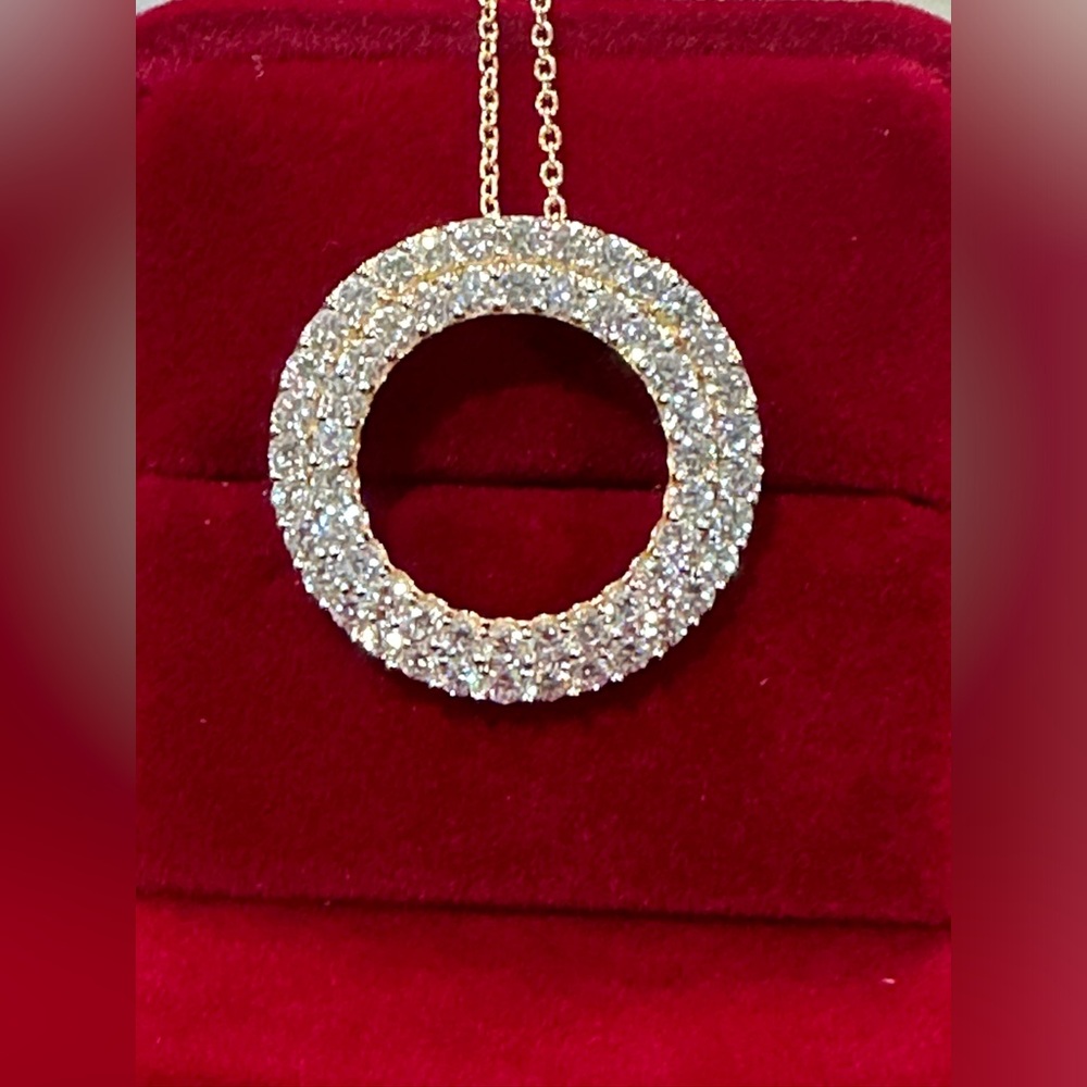 NEW Brilliant 2 VS carat lab diamond eternity necklace